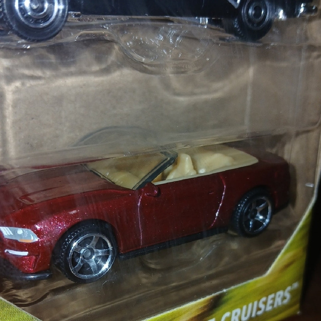 Match MBX Convertible Cruisers Toy Car Set - Green, Black, Cream, Red