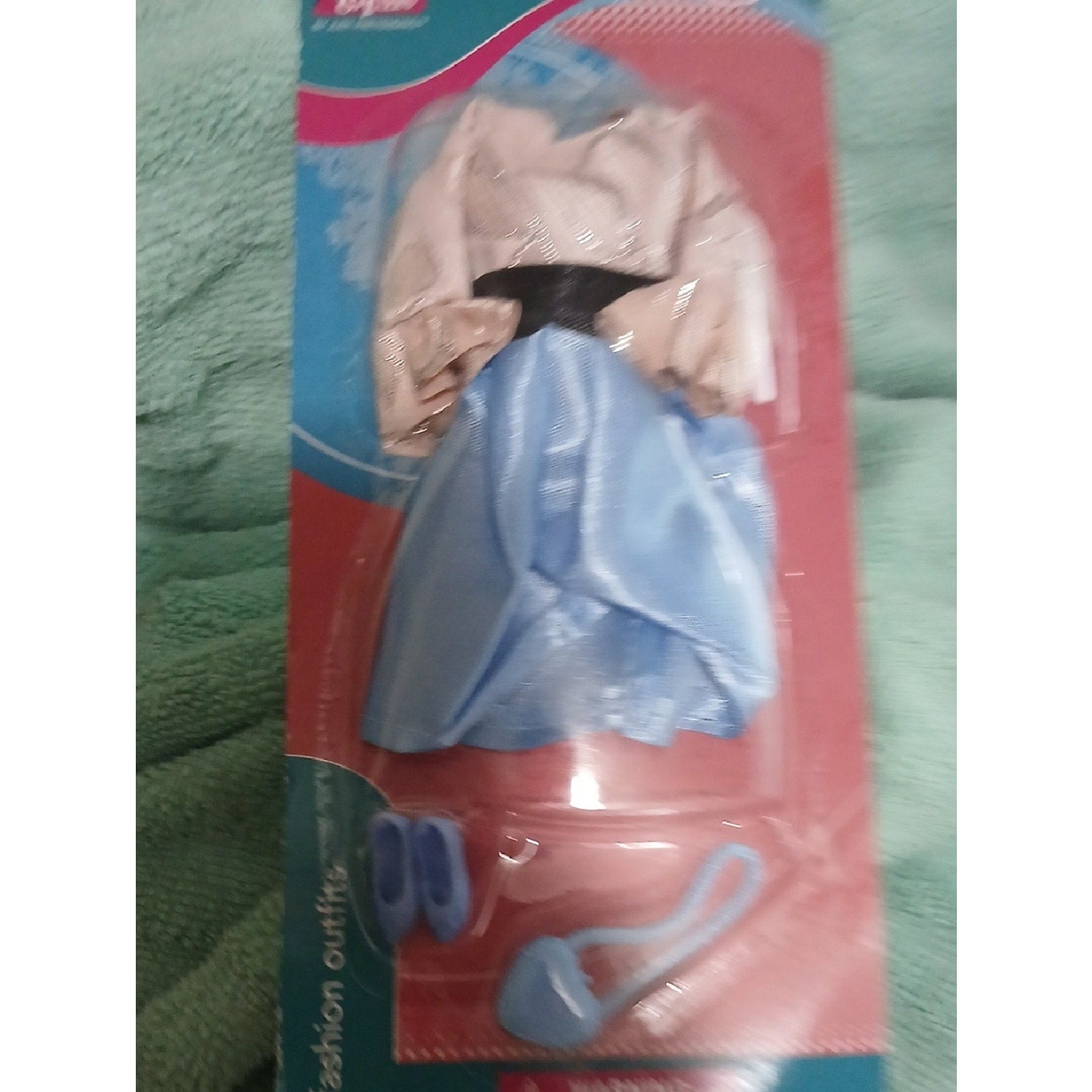 Kids Fashion Doll Outfit - Blue Skirt & Pink Top Set