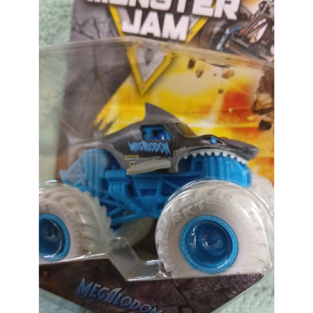 Monster Jam Megalodon Monster Truck Toy Series 02- Blue and White