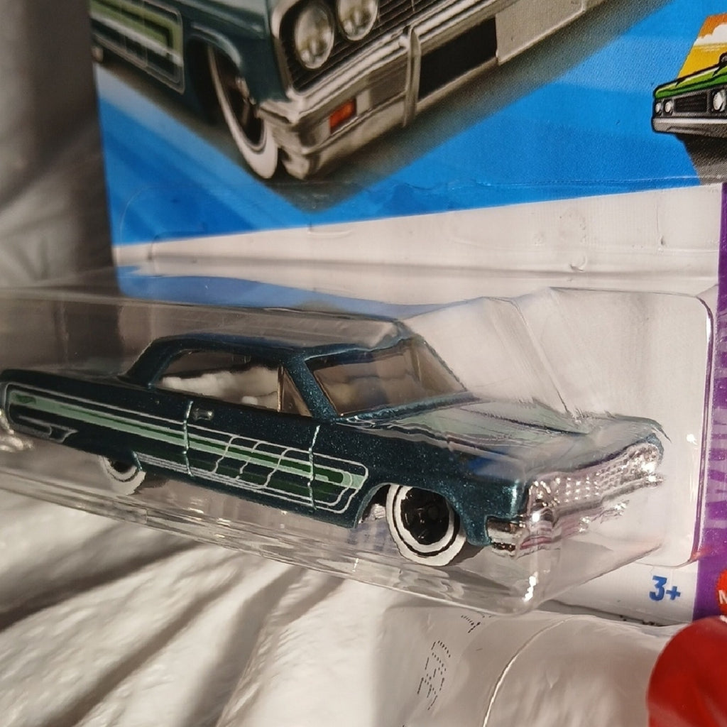 Mattel Blue and Green '64 Impala Die-Cast Car