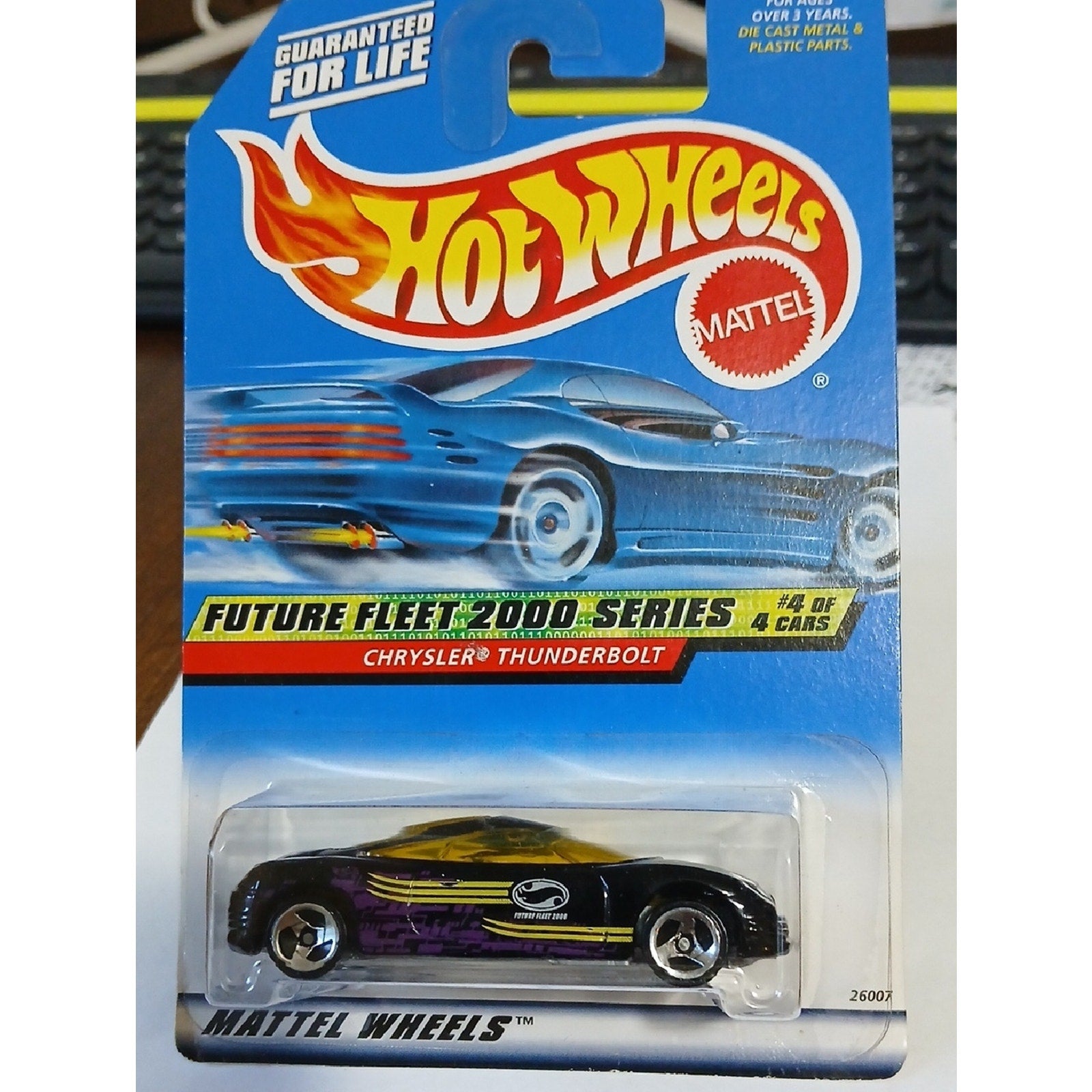 Hot Wheels Chrysler Thunderbolt  - Black & Yellow Vtg 1999