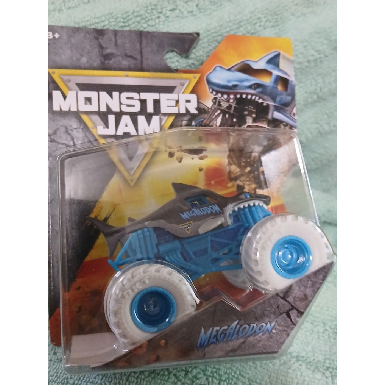 Monster Jam Megalodon Monster Truck Toy Series 02- Blue and White
