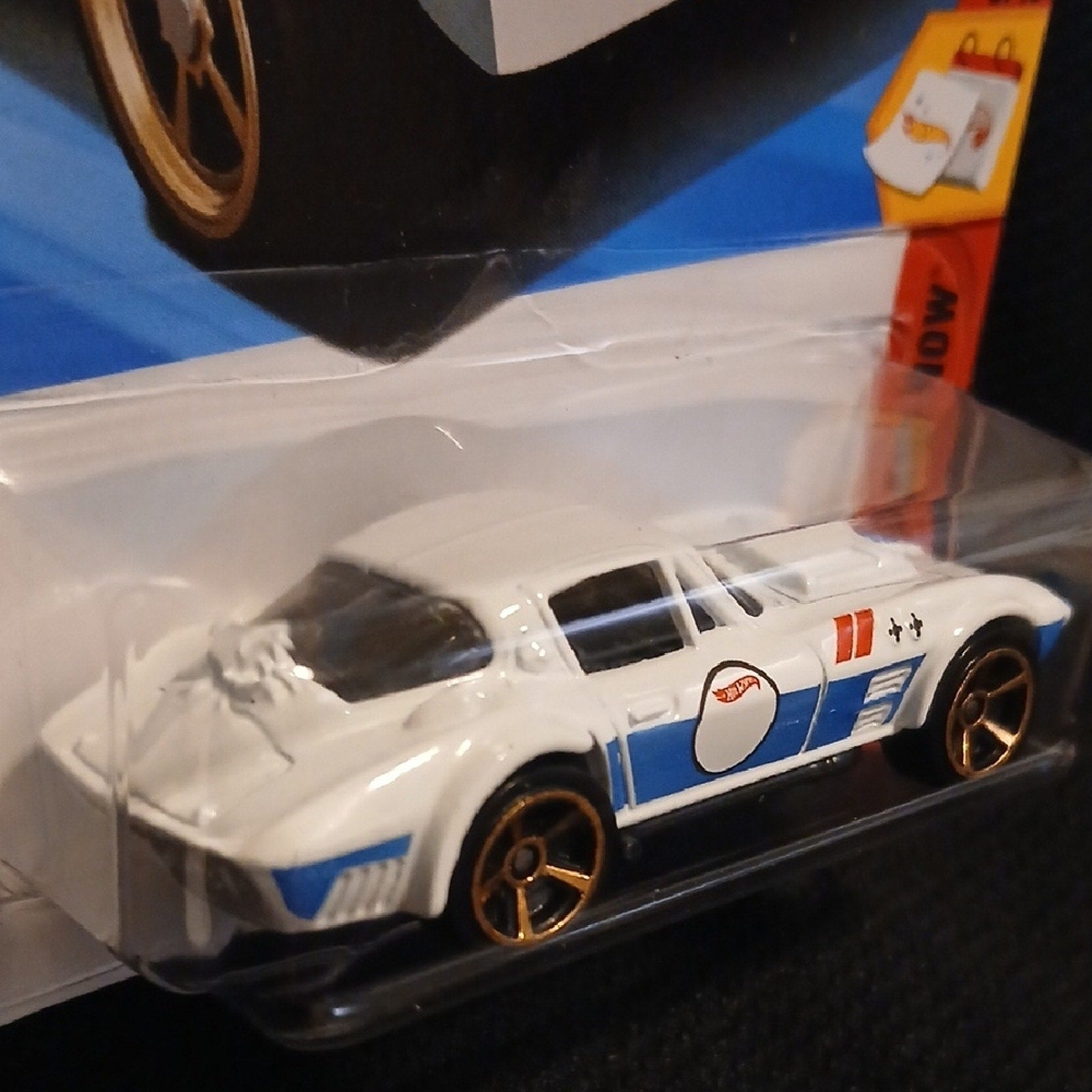 Hot Wheels Corvette Grand Sport Toy Car - Blue and White