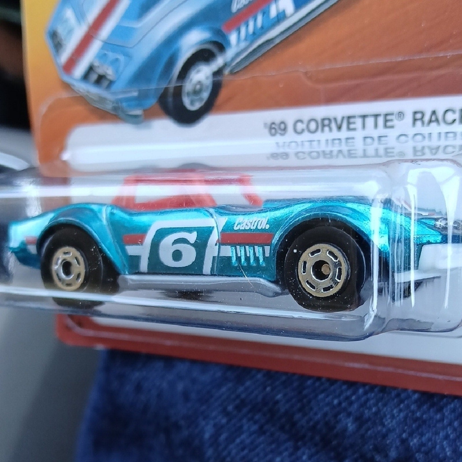 Hot Wheels '69 Corvette Racer - Blue with Red & White Stripes The Hot Ones