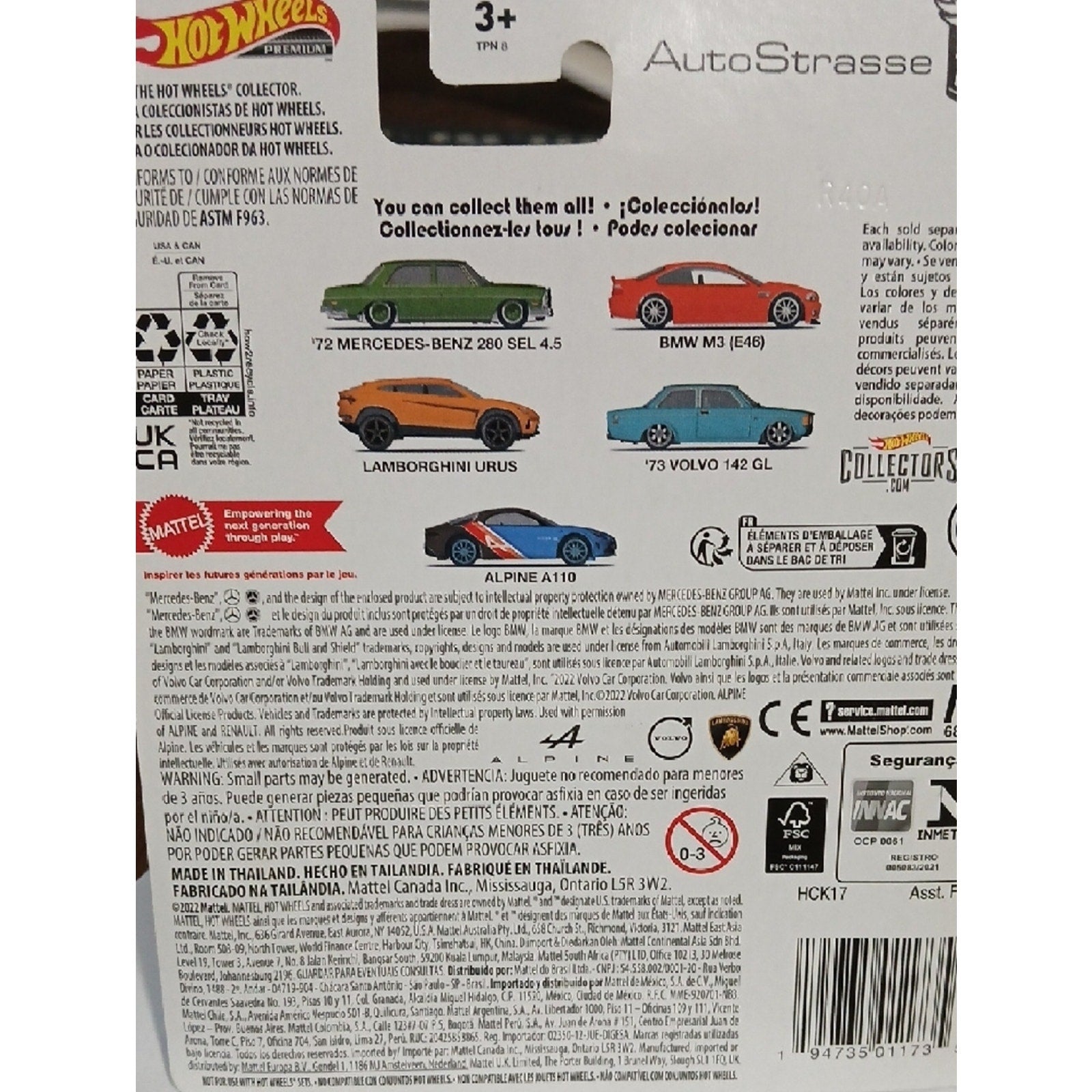 Hot Wheels Alpine A110 Car - Blue with Red On REAL RIDERS TIRES