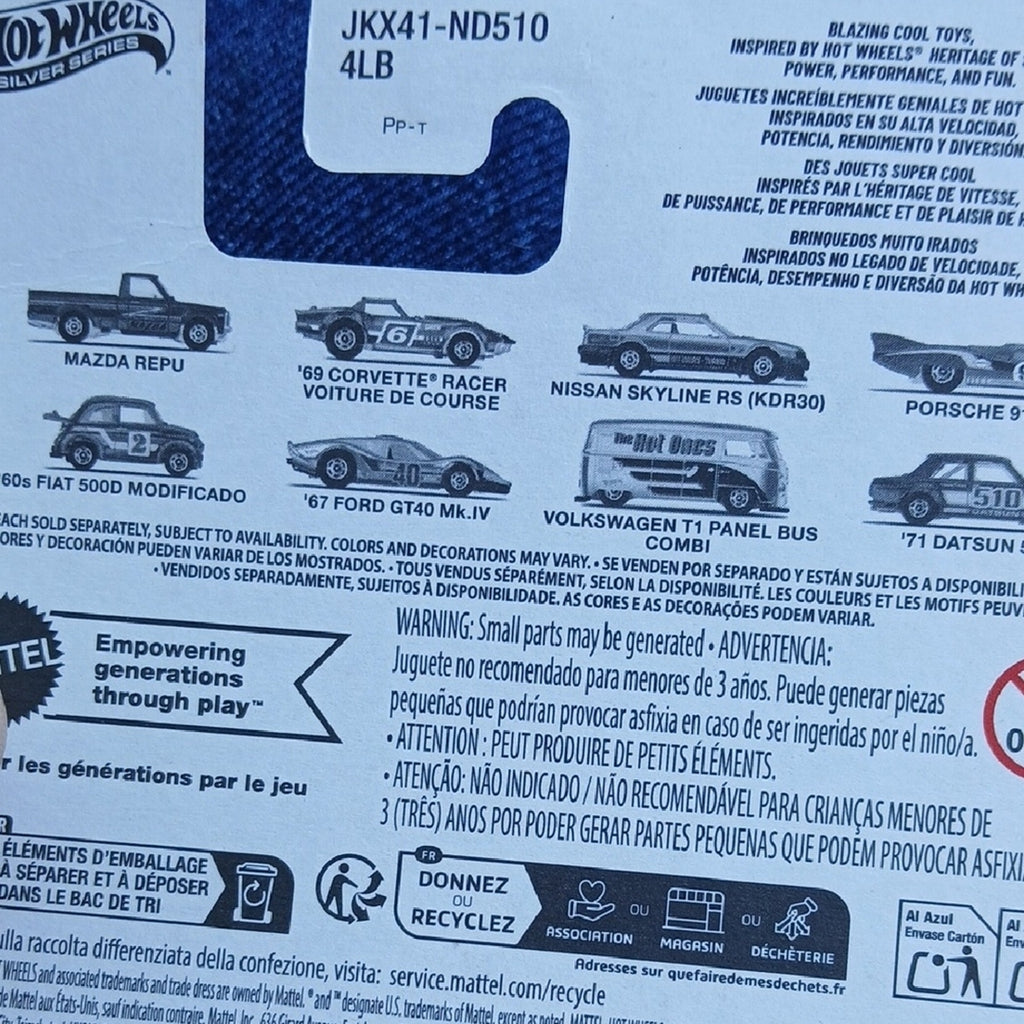 Hot Wheels '69 Corvette Racer - Blue with Red & White Stripes The Hot Ones