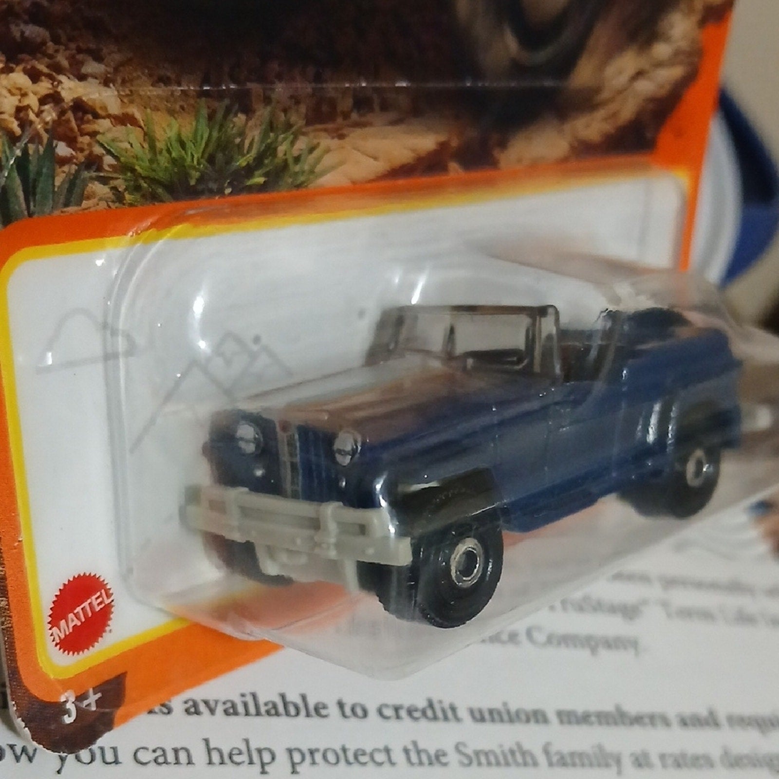Vintage Blue 1948 Willys Jeepster Toy Car