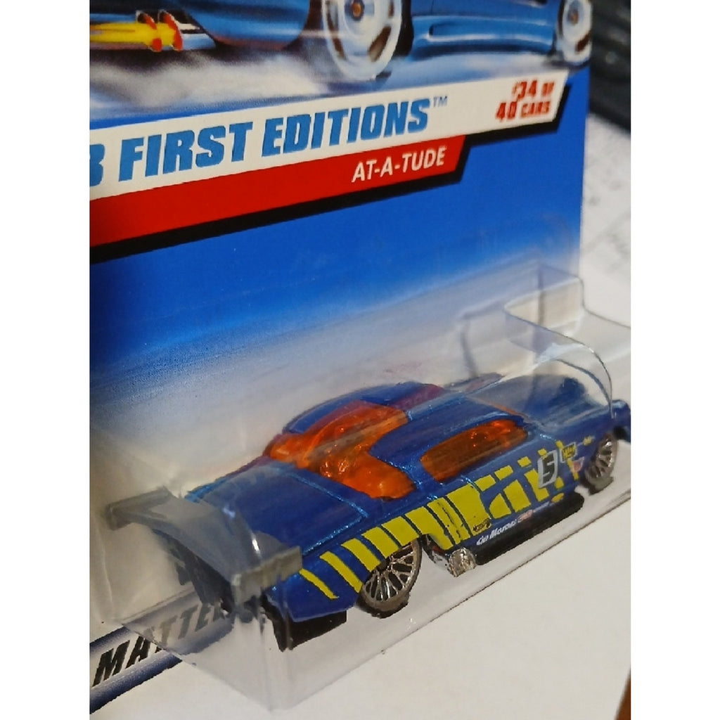 Mattel Die-Cast Car - Blue & Yellow At-A-Tude (1998 First Editions) Hot Wheels