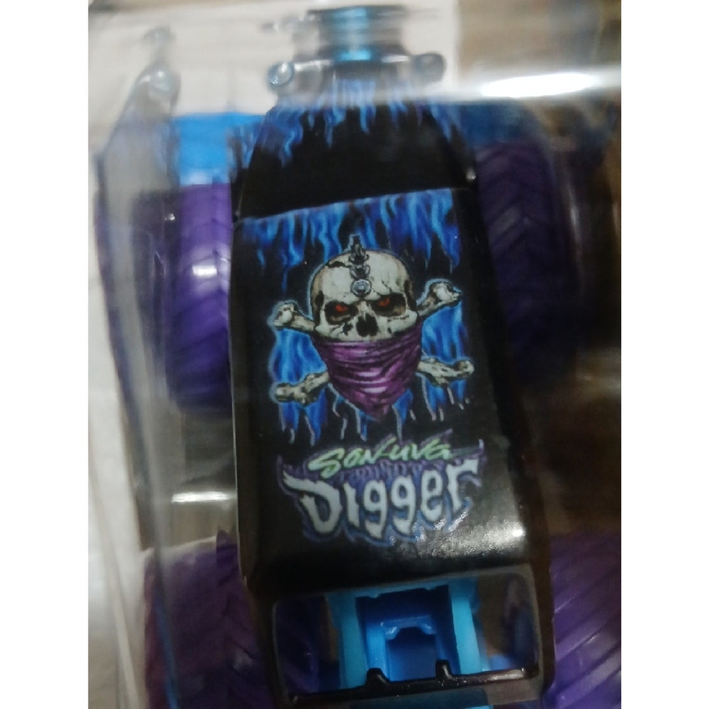 Grave Digger vs Son-Uva Digger 2-Pack Monster Jam Toy Trucks - Blue & Purple