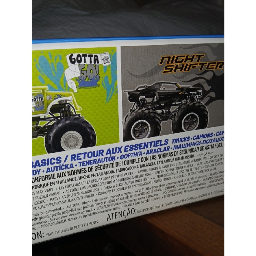 Monster Trucks Back To Basics 4-Pack –  Hot Wheels Trucks