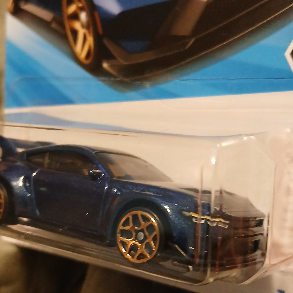 Ford Mustang GTD Toy Car - Blue and Gold HOT WHEELS