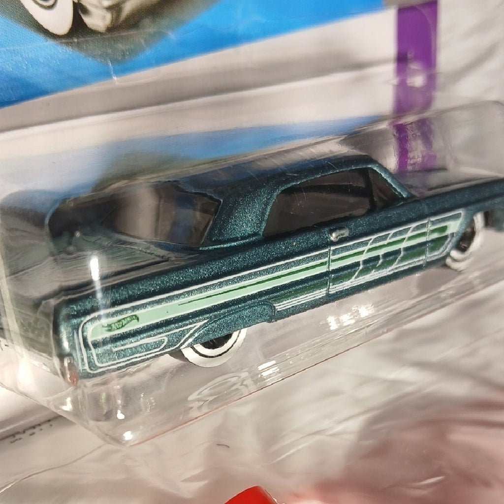 Mattel Blue and Green '64 Impala Die-Cast Car