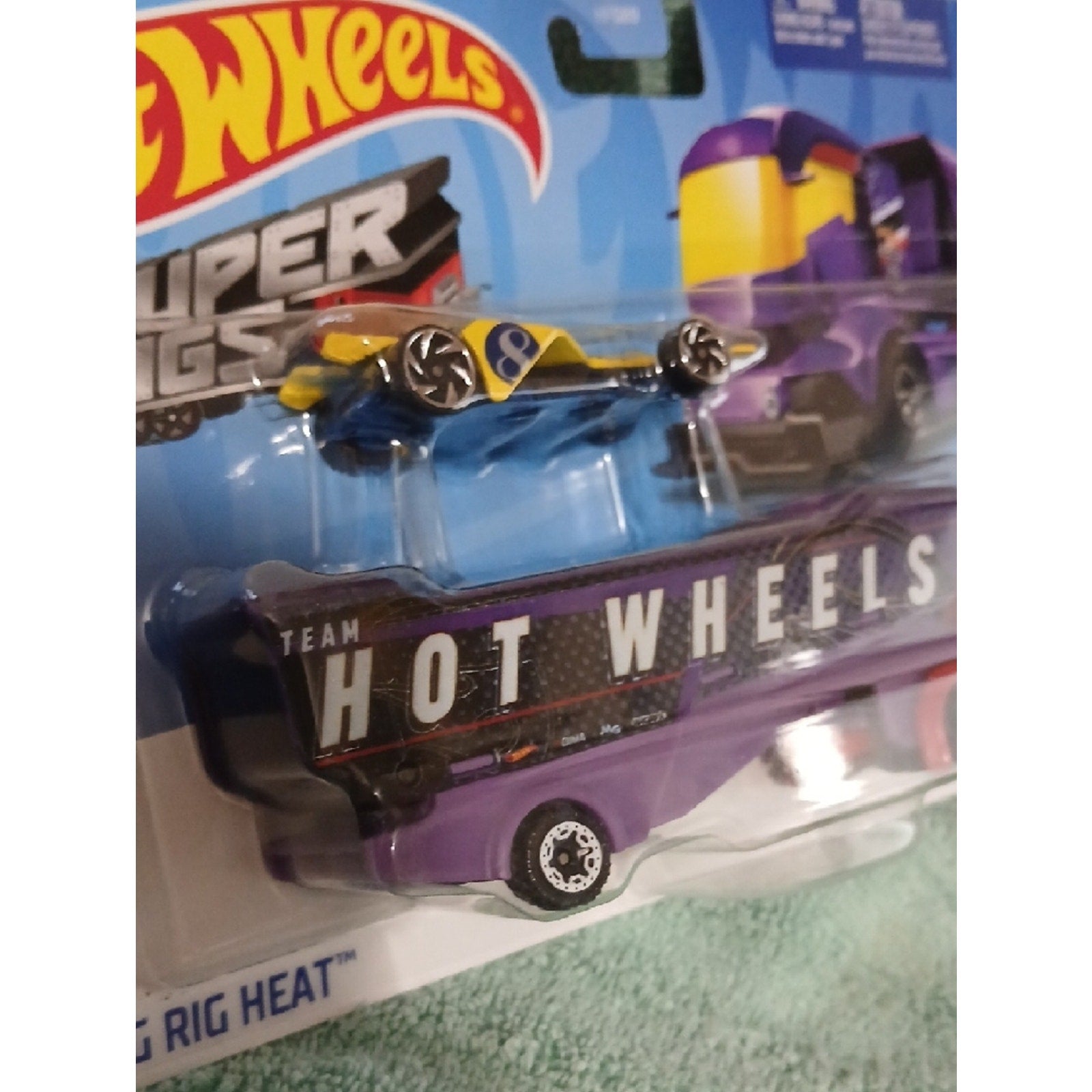 Big Rig Heat Purple Hot Wheels Truck and Jet Race Car