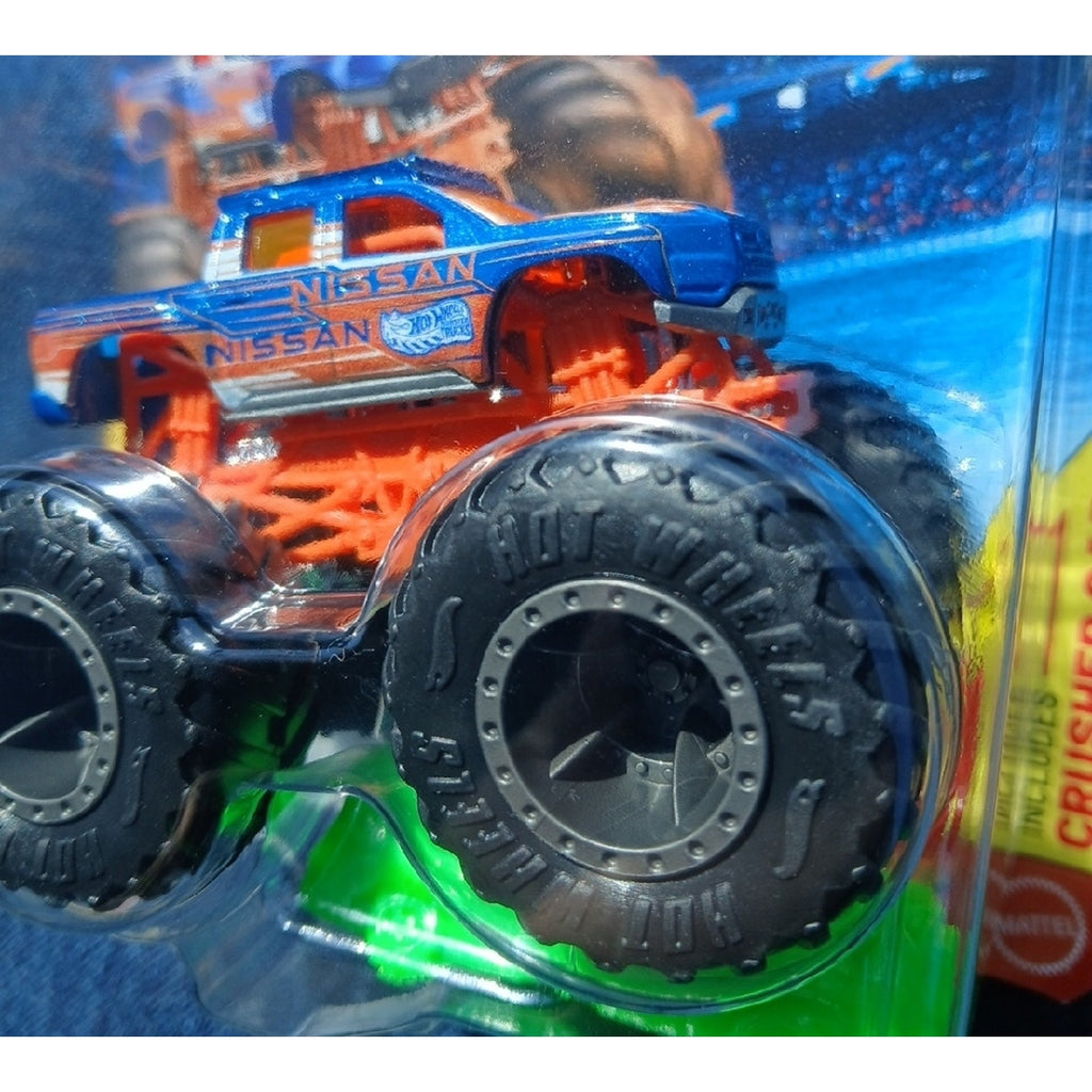 Hot Wheels Monster Trucks Nissan Blue & Orange Die-Cast Truck7u