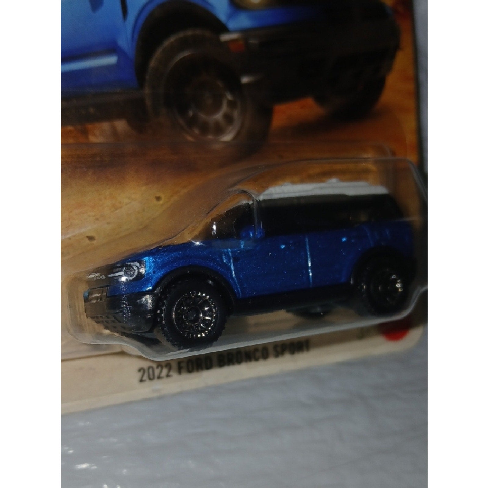 Matchbox 2022 Ford Bronco Sport Toy Car in Blue with White Roof