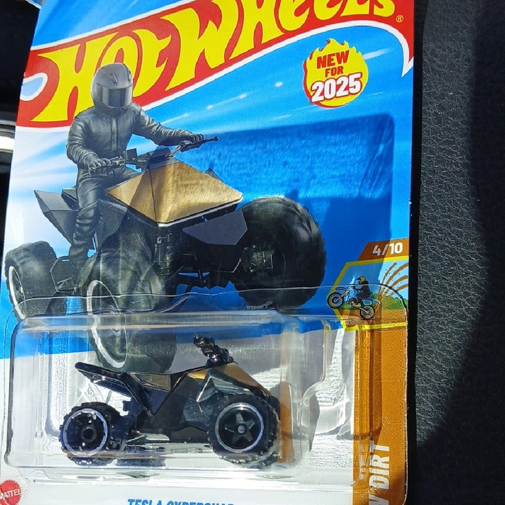 Hot Wheels Mini  Tesla CyberQuad Bike - Black and Gold