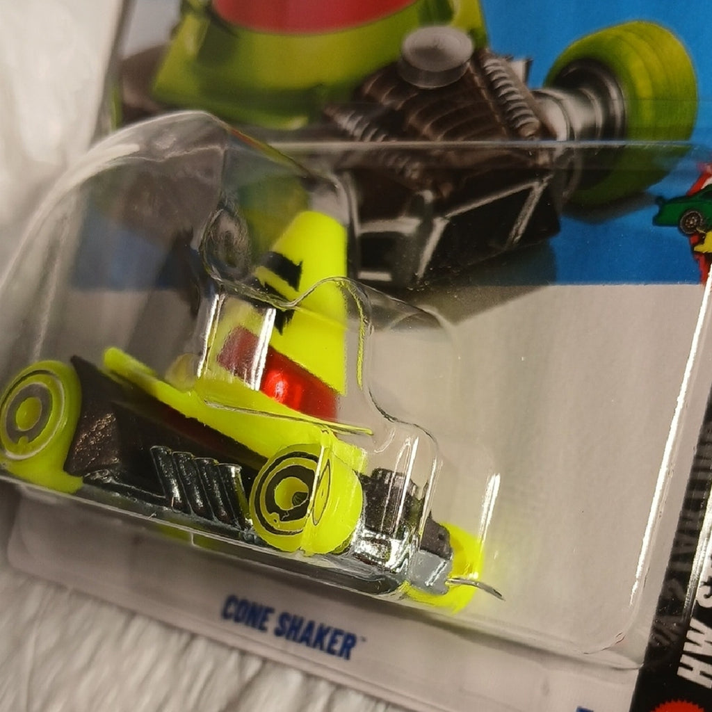 Hot Wheels Cone Shaker Toy Car - Neon Green and Red
