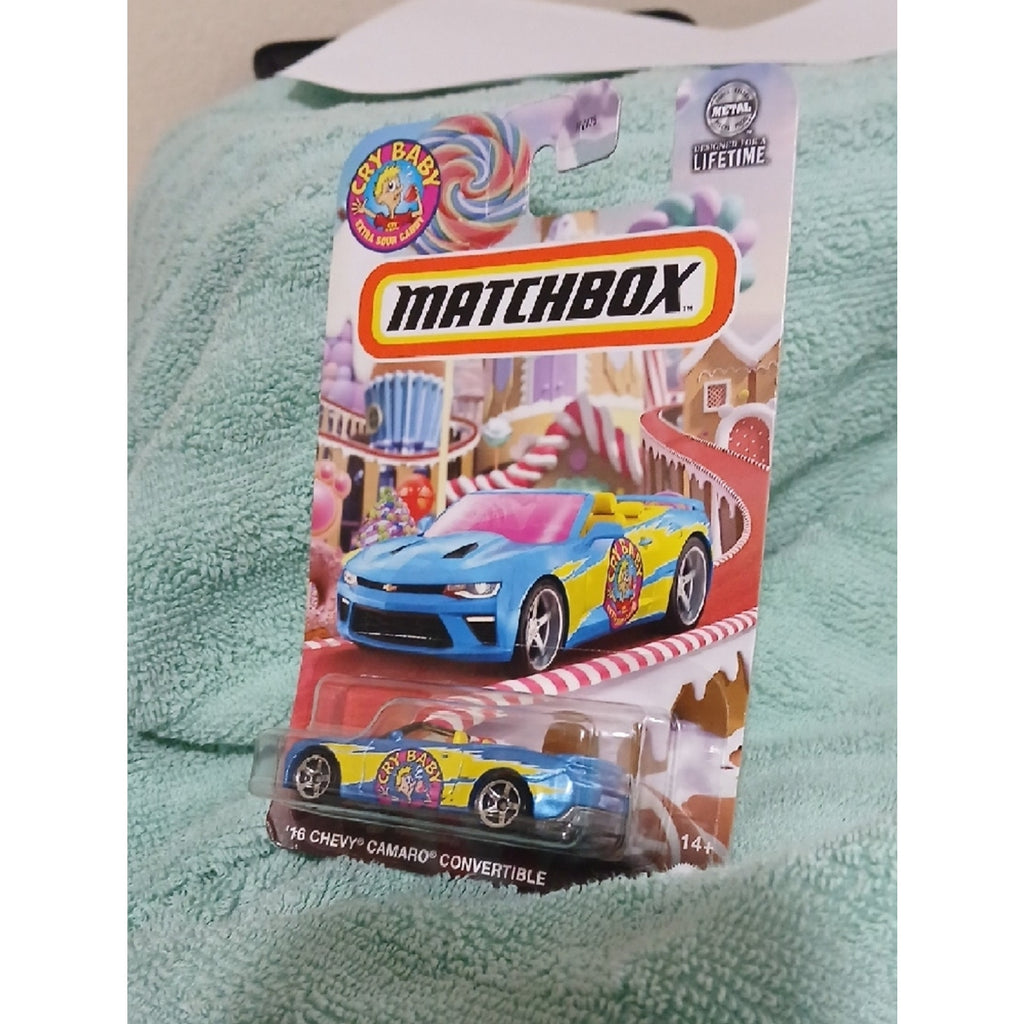 Matchbox Cry Baby '16 Chevy Camaro Convertible with Pink Windshield