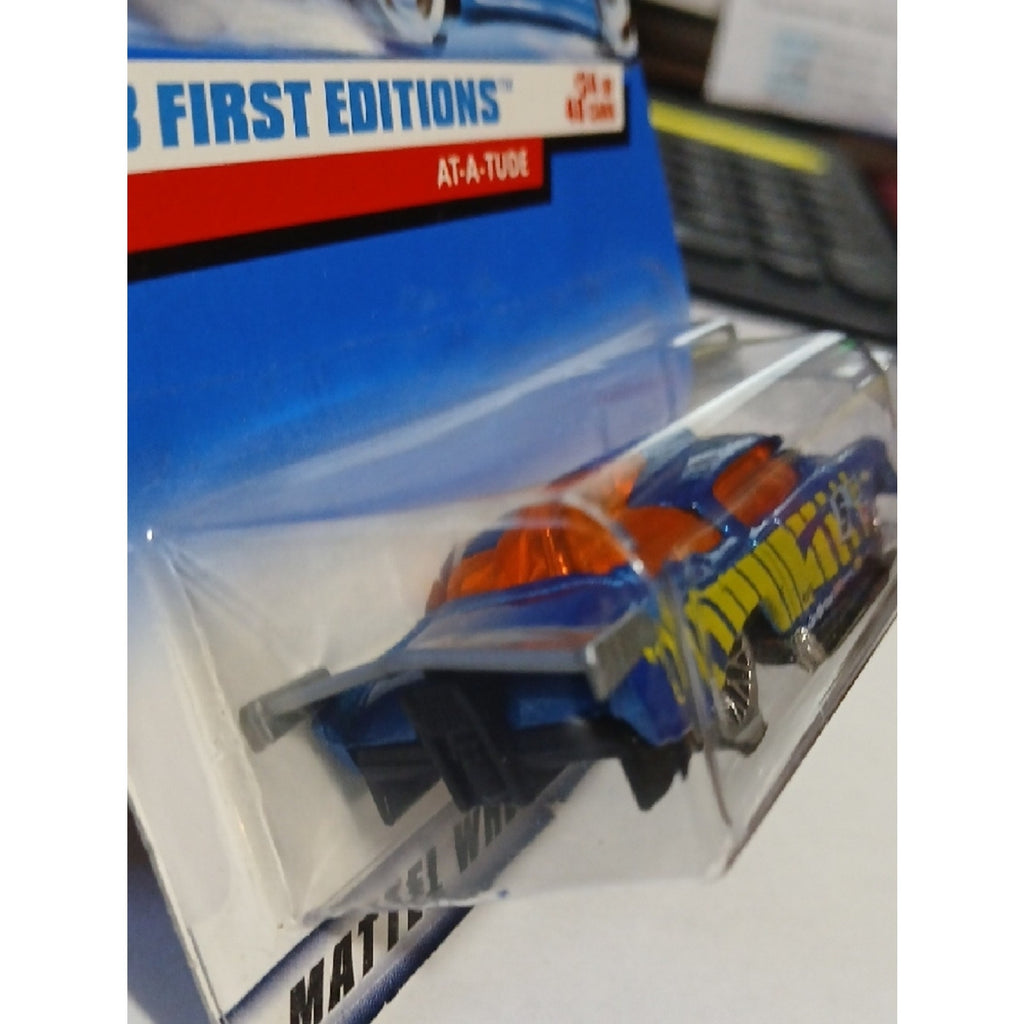 Mattel Die-Cast Car - Blue & Yellow At-A-Tude (1998 First Editions) Hot Wheels
