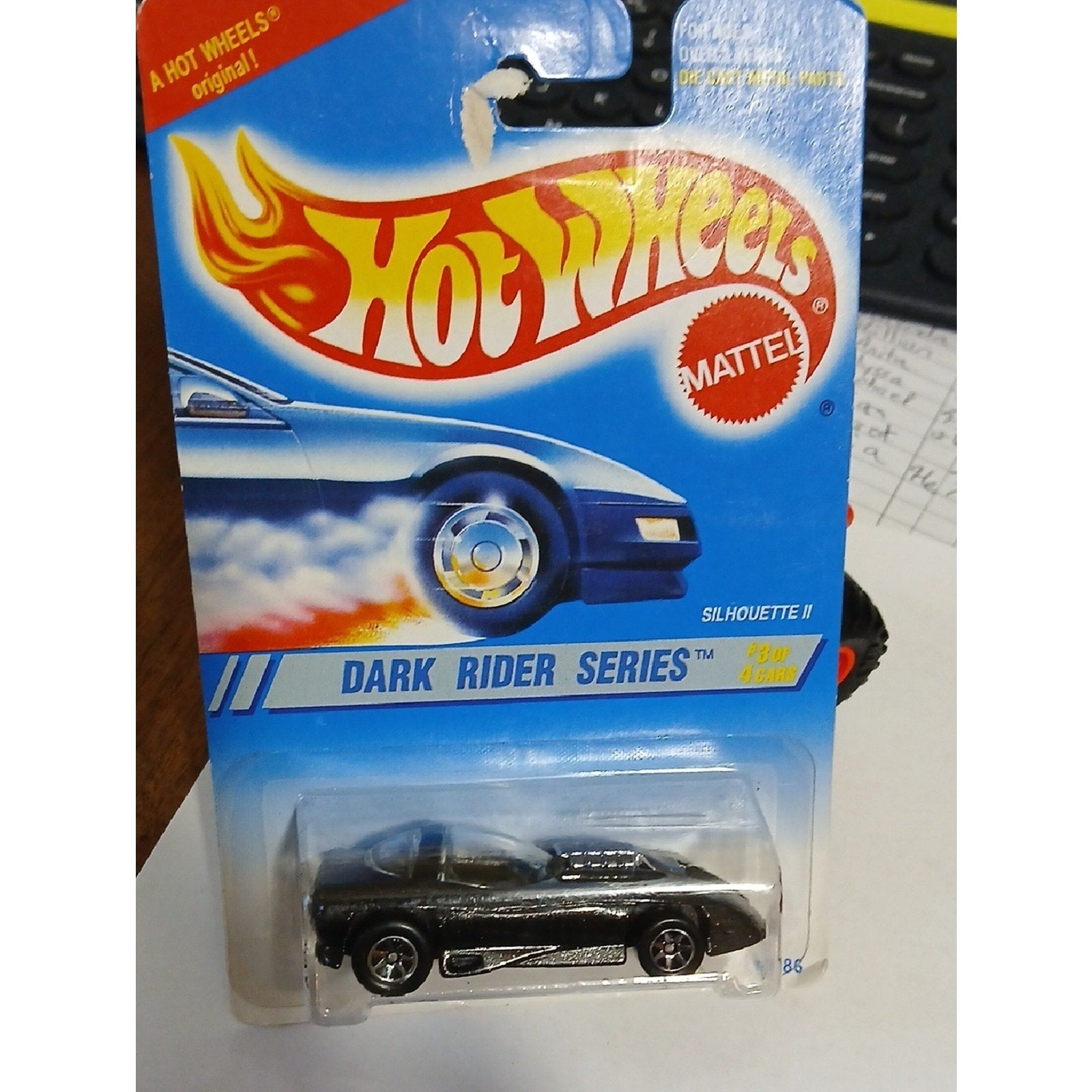 Hot Wheels Mattel Dark Rider Series Black Silhouette II Toy Car Vtg  1994