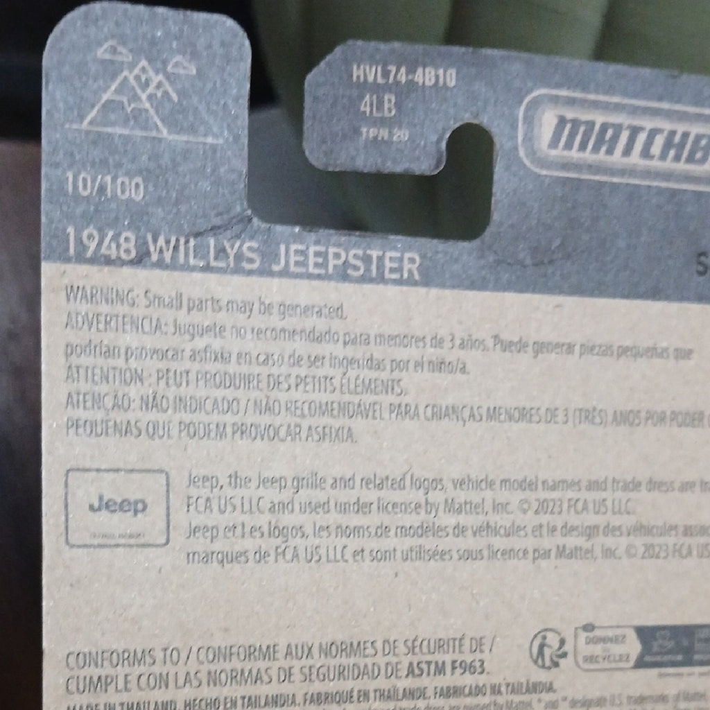 Vintage Blue 1948 Willys Jeepster Toy Car