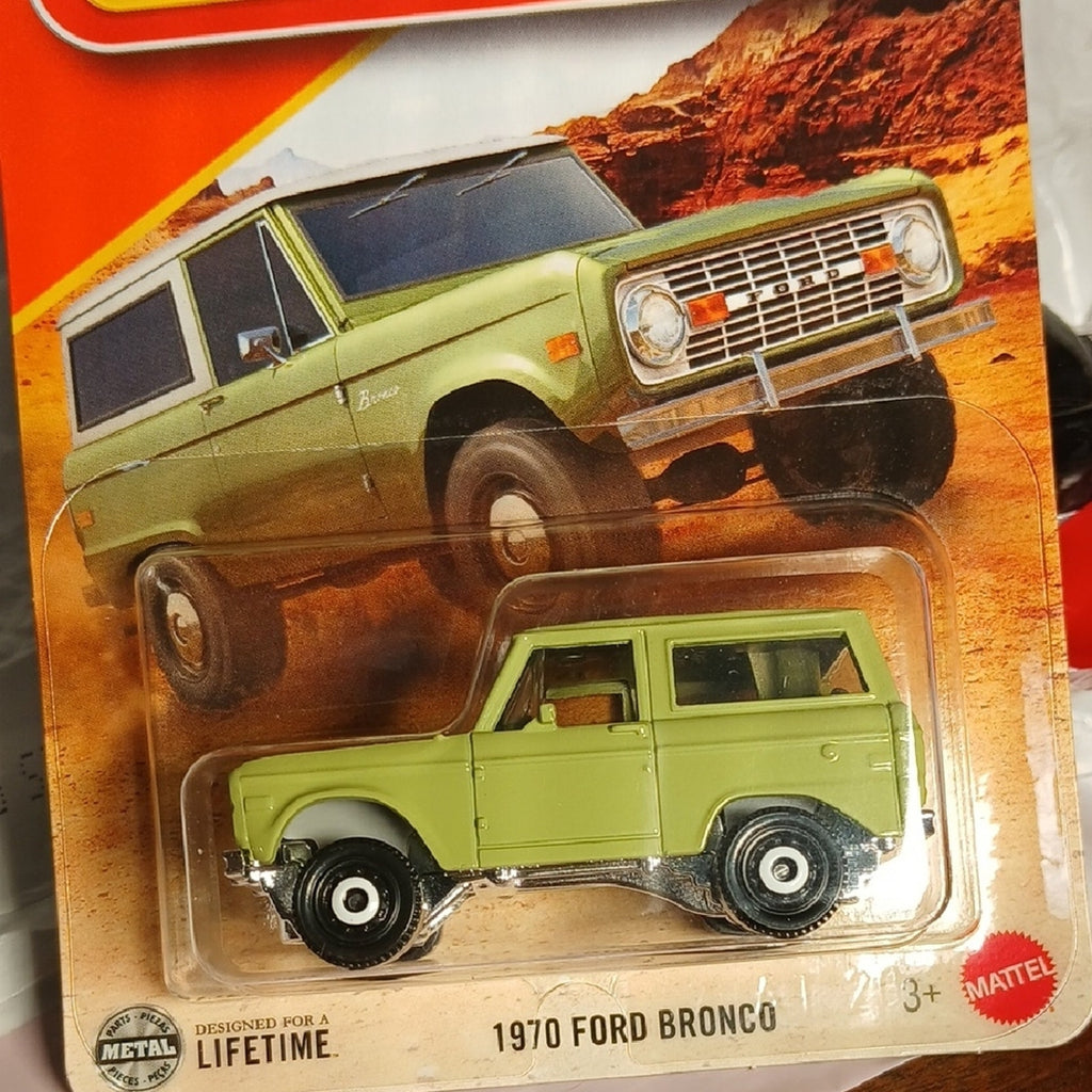 Mattel 1970 Ford Bronco - Matchbox .Olive Green