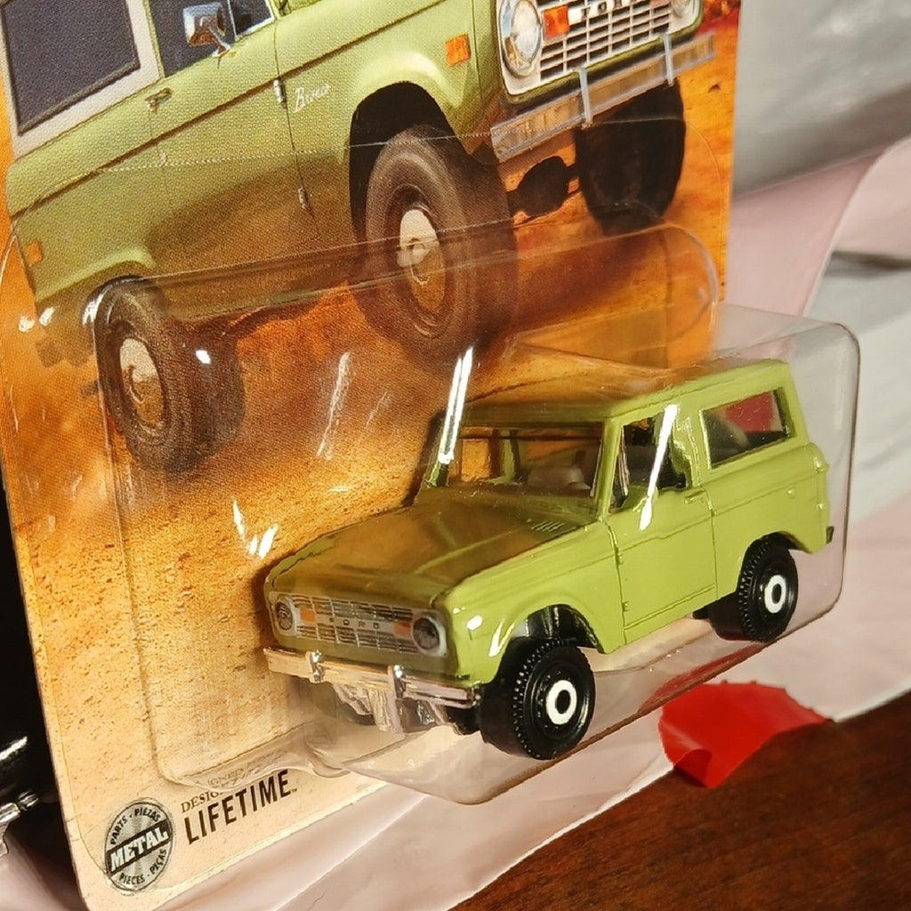 Mattel 1970 Ford Bronco - Matchbox .Olive Green