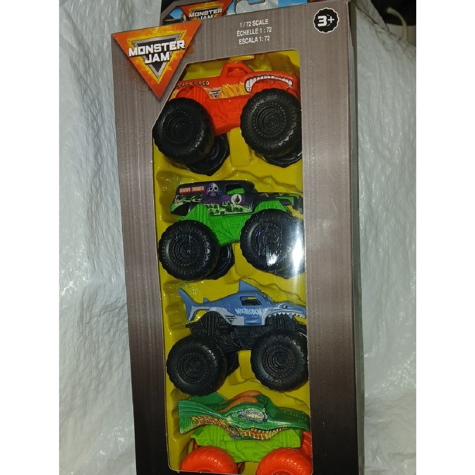 Monster Jam 4-Pack Monster Truck 1/72 Scale Set As Pictured