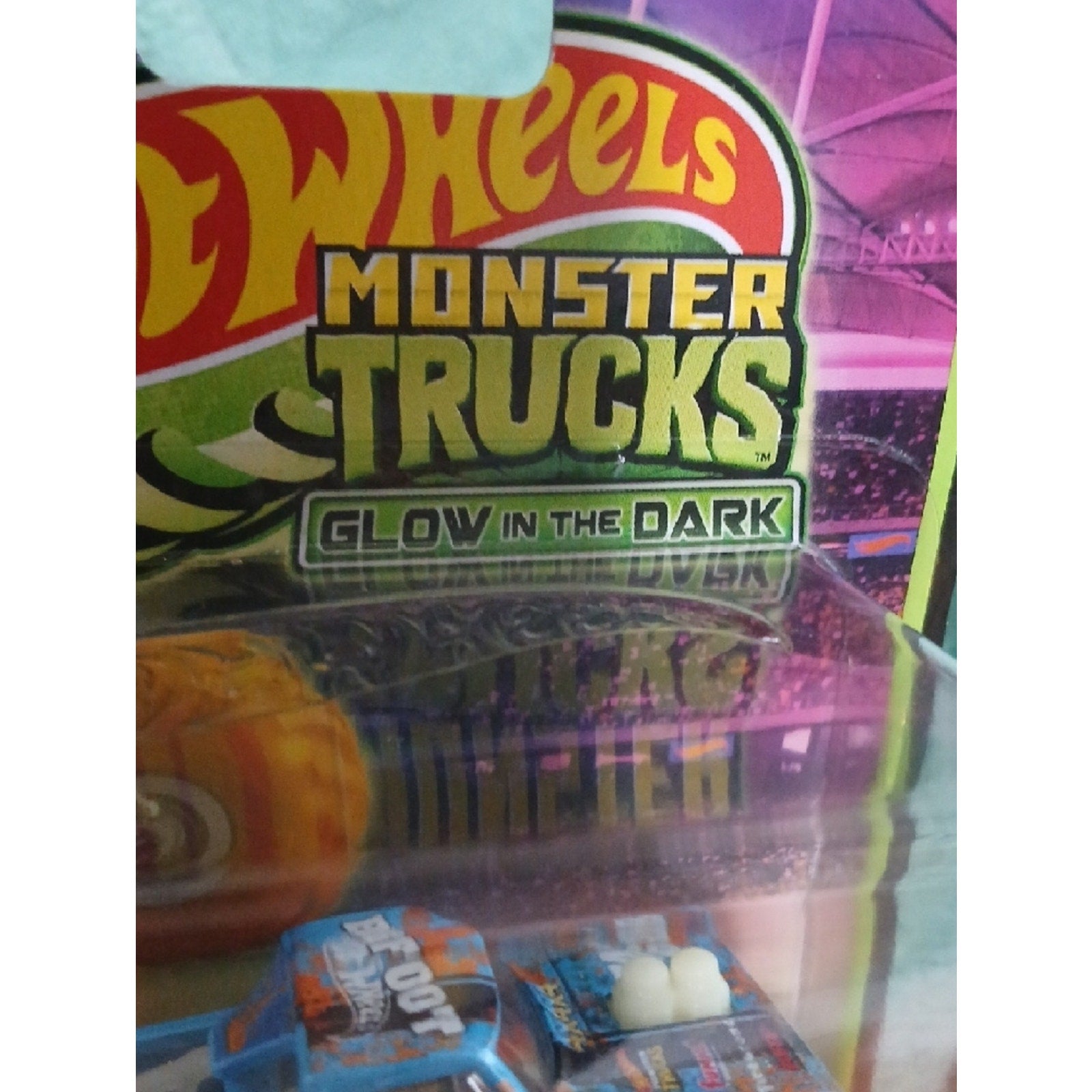 Bigfoot Monster Truck -  HOT Wheels Glow In The Dark .Orange/Blue