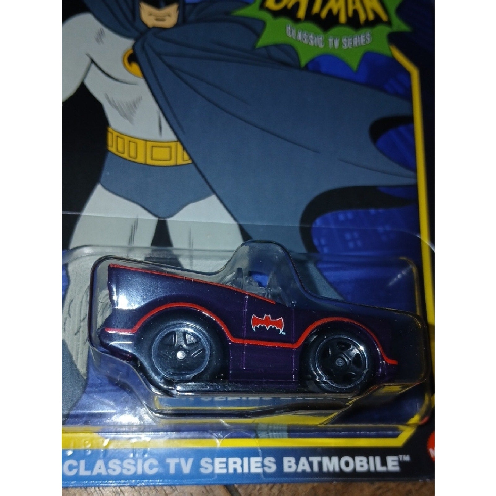 Hot Wheels Batman Classic TV Series Black & Red Batmobile Toy Car
