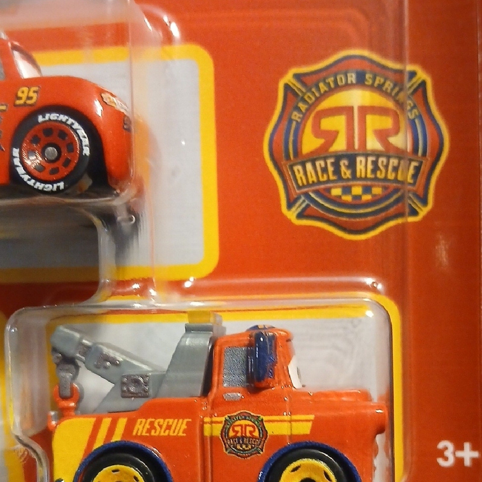 Disney Mini Cars Rescue Squad Vehicle Set - Mater, LUIGI AND LIGHTNING McQueen