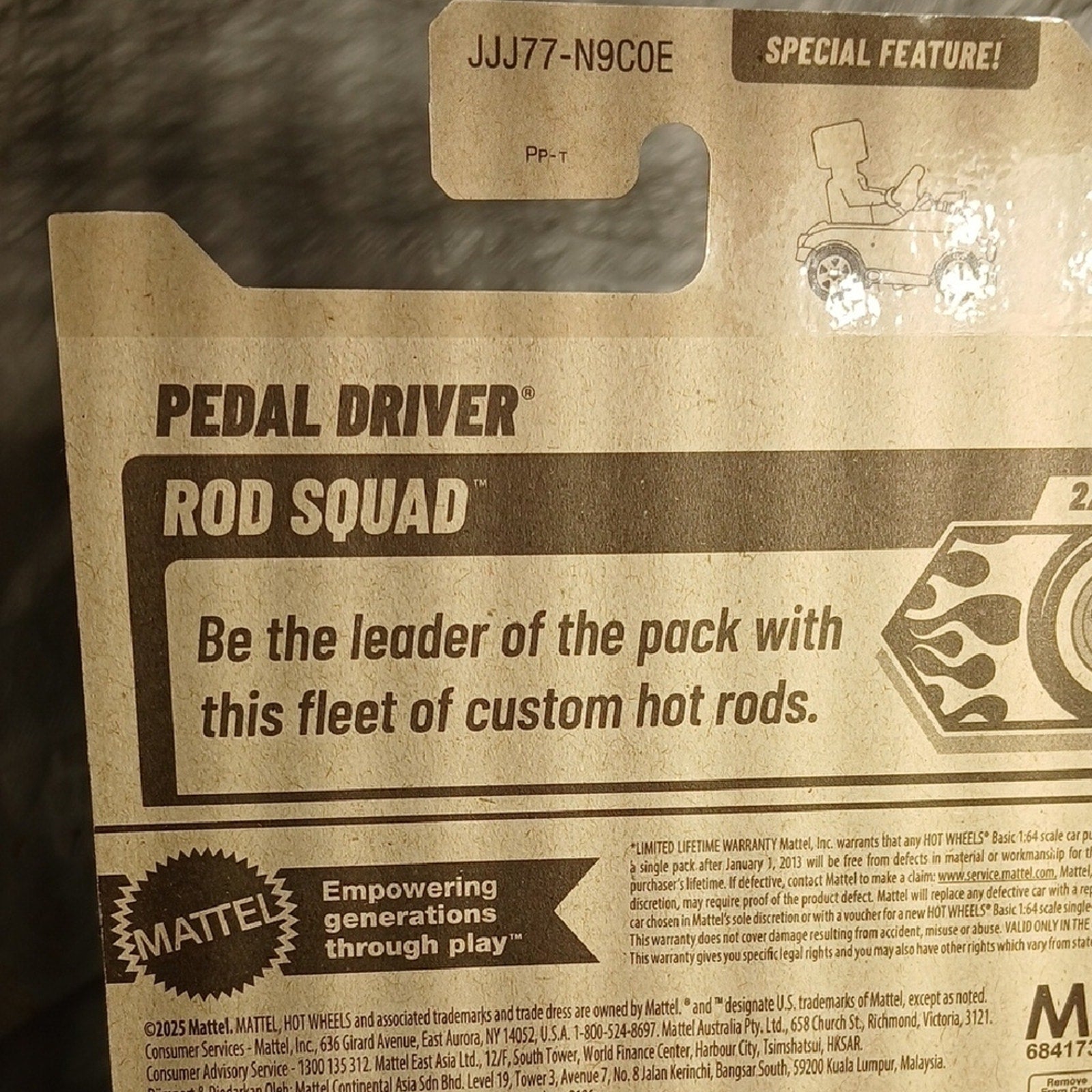 Hot Wheels Silver and Purple Pedal Driver Toy Car