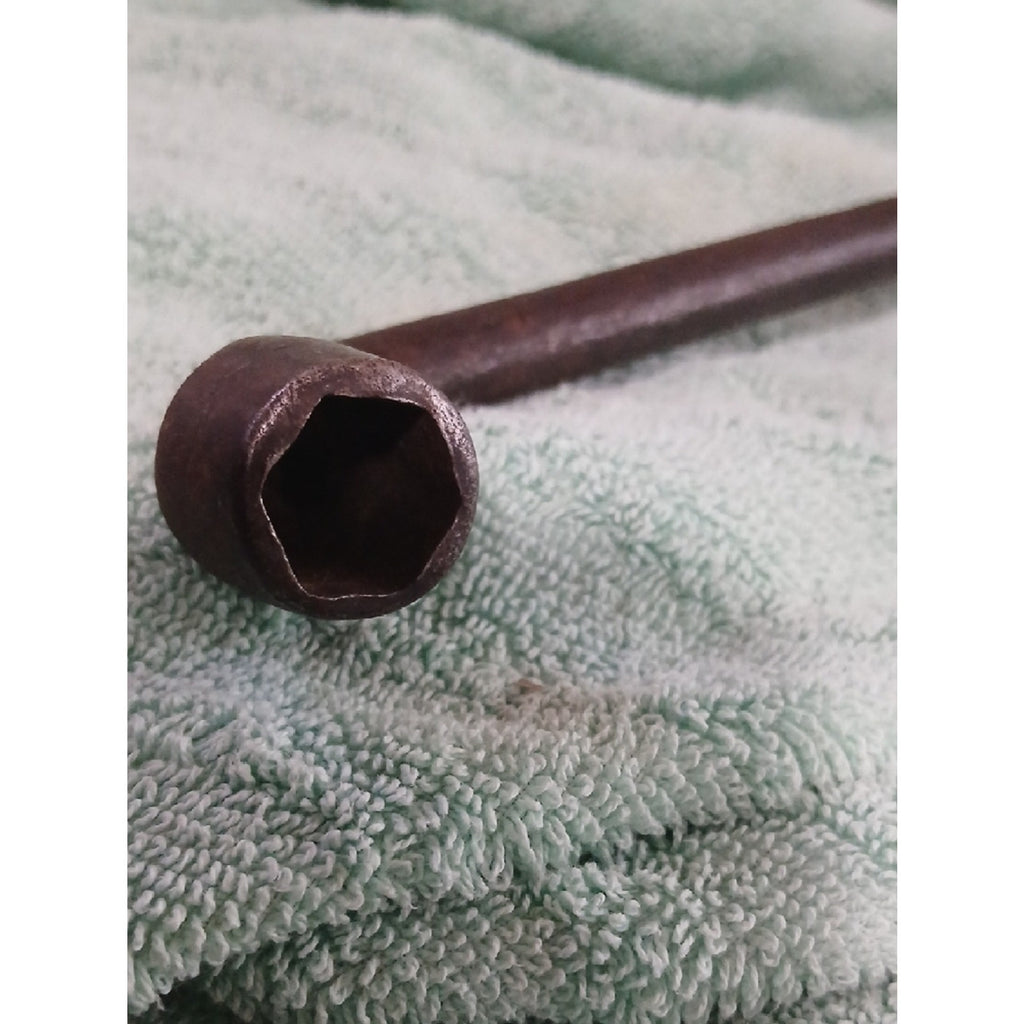 Ford M2  Single Wrench - Dark Brown Metal. For Spark Plugs & Head Bolts