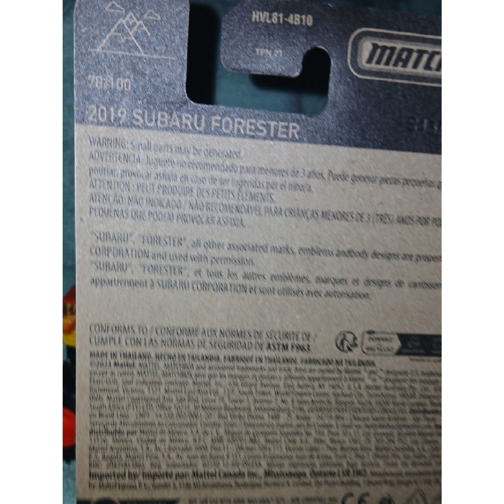 Matchbox 2019 Subaru Forester Toy Car – Light Blue