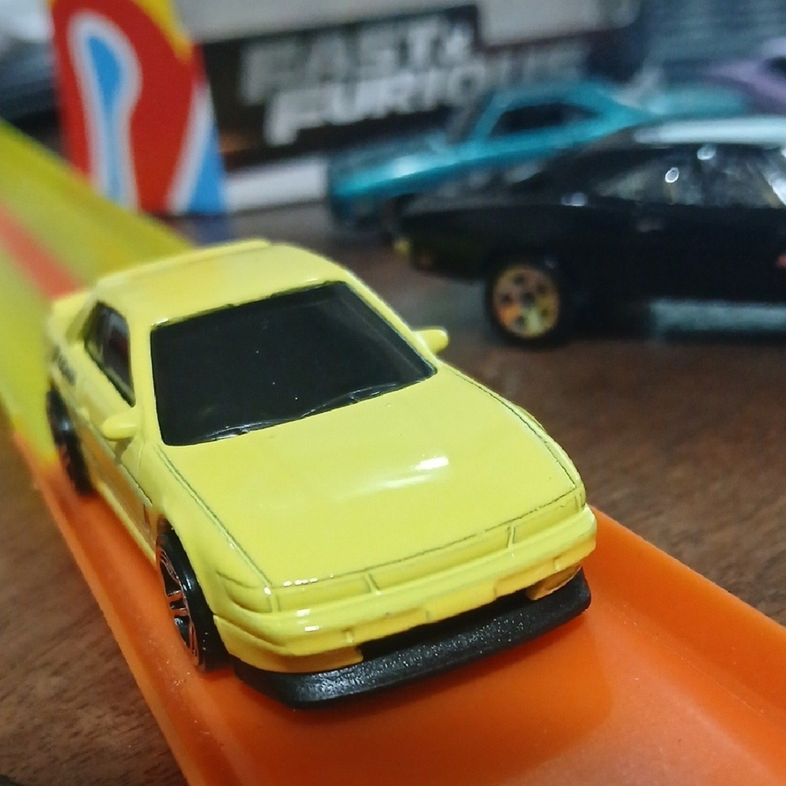 Nissan Silvia Yellow Hot Wheels Car As Seen On Tokyo Drift. New