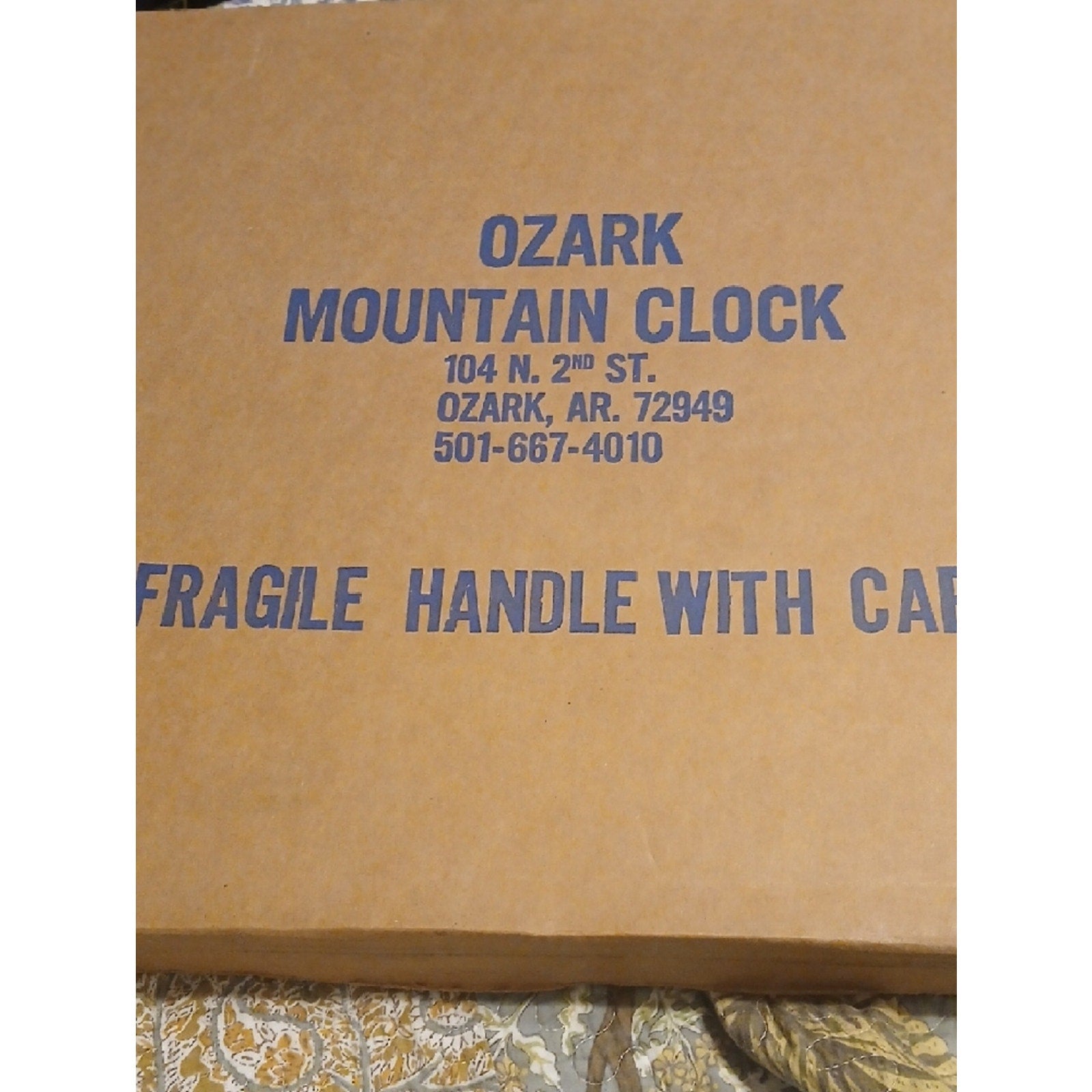 Ozark Mountain Clock Branded - Jet Fighter Silhouette Clock New In Original Box