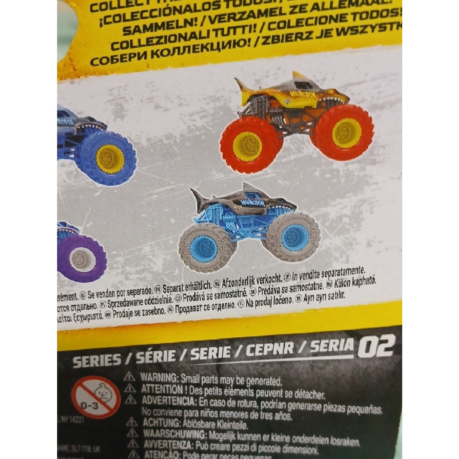 Monster Jam Megalodon Monster Truck Toy Series 02- Blue and White
