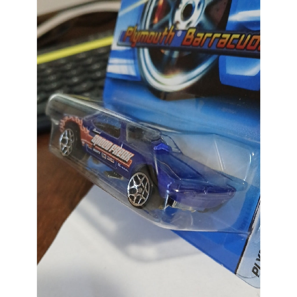 Hot Wheels Plymouth Barracuda - Blue with Orange Flames