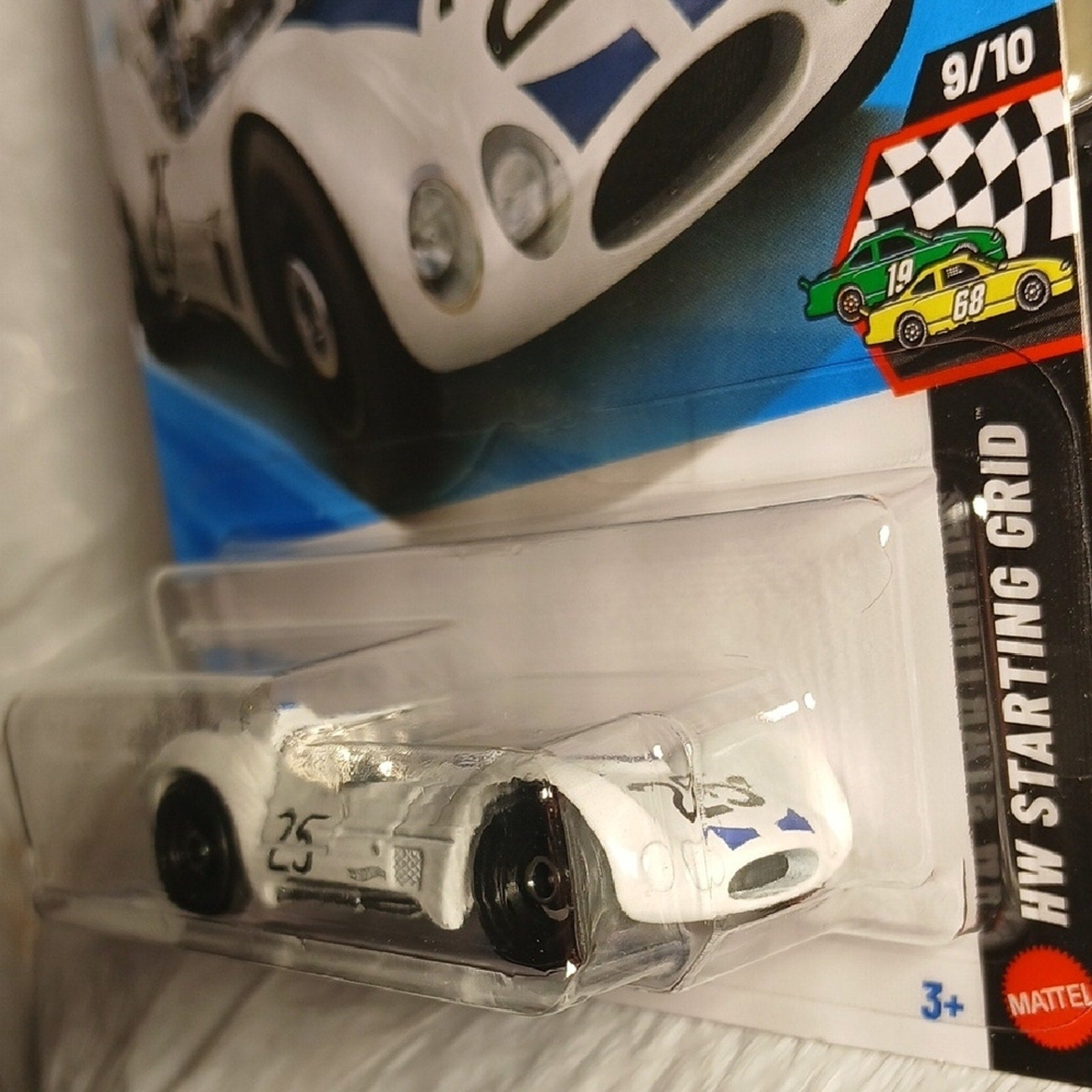 Mattel Maserati Tipo 61 White and Blue Hot Wheels Car