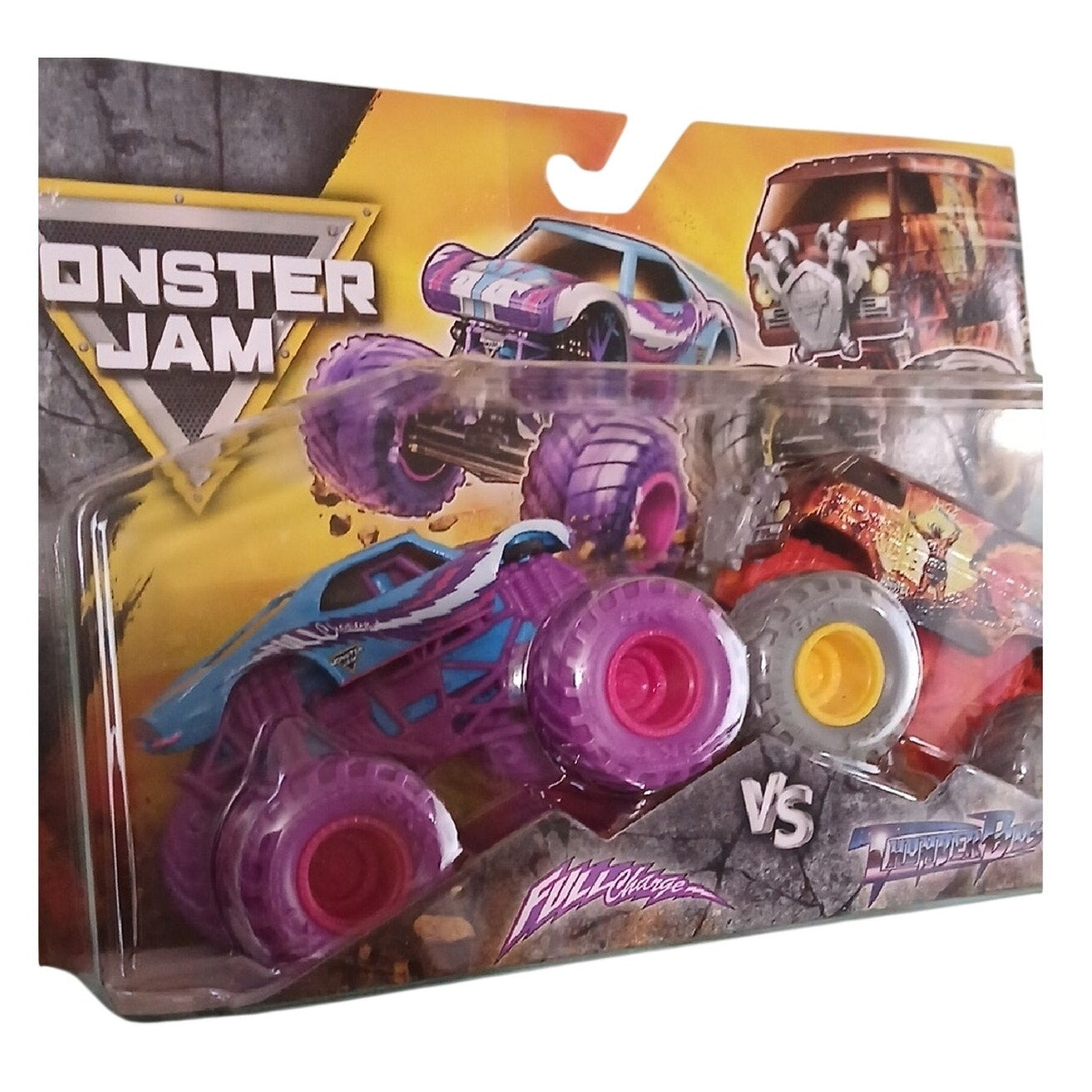 Monster Jam Full Charge & Thunder Bus  Monster Trucks  - 2 Pack