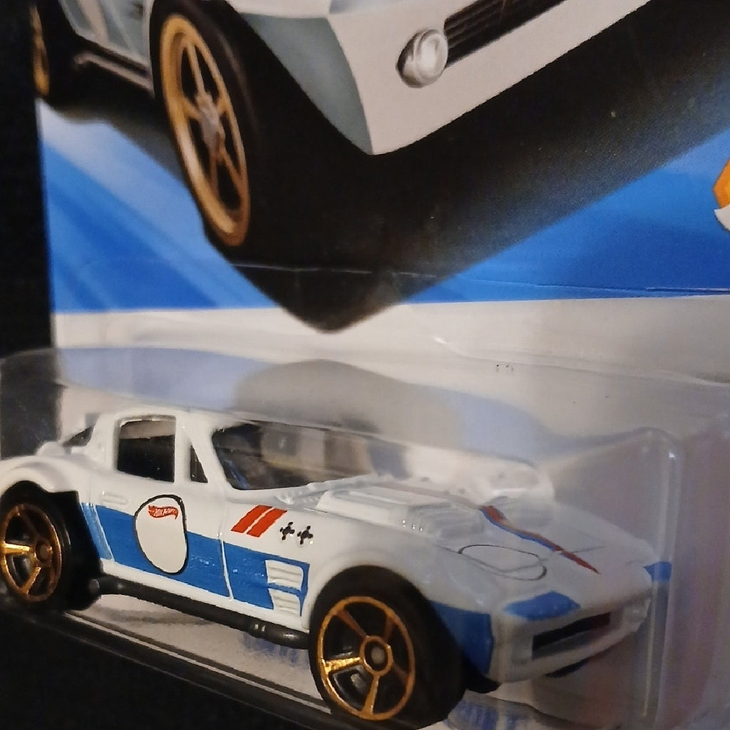 Hot Wheels Corvette Grand Sport Toy Car - Blue and White