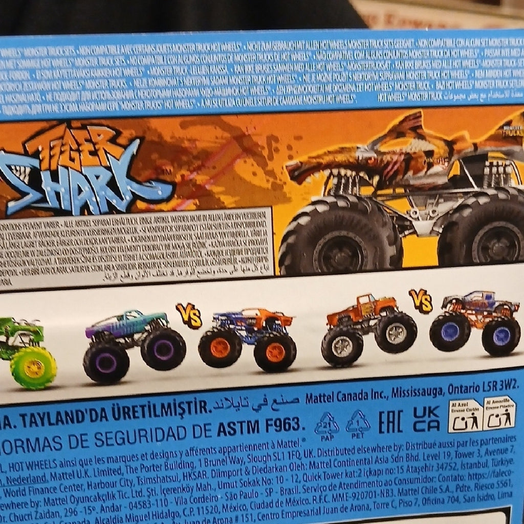 Mattel Monster Trucks Squidnado Vs Tiger Shark - Hot Wheels