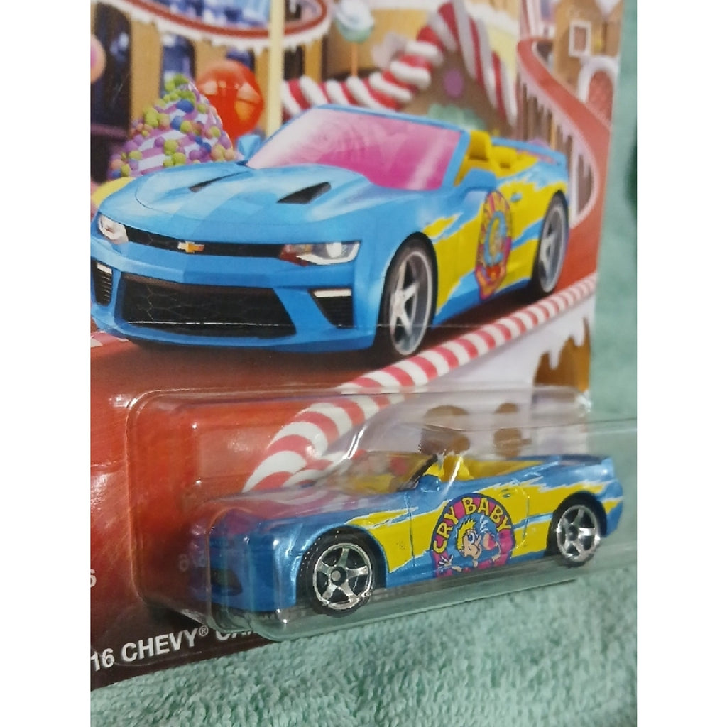 Matchbox Cry Baby '16 Chevy Camaro Convertible with Pink Windshield