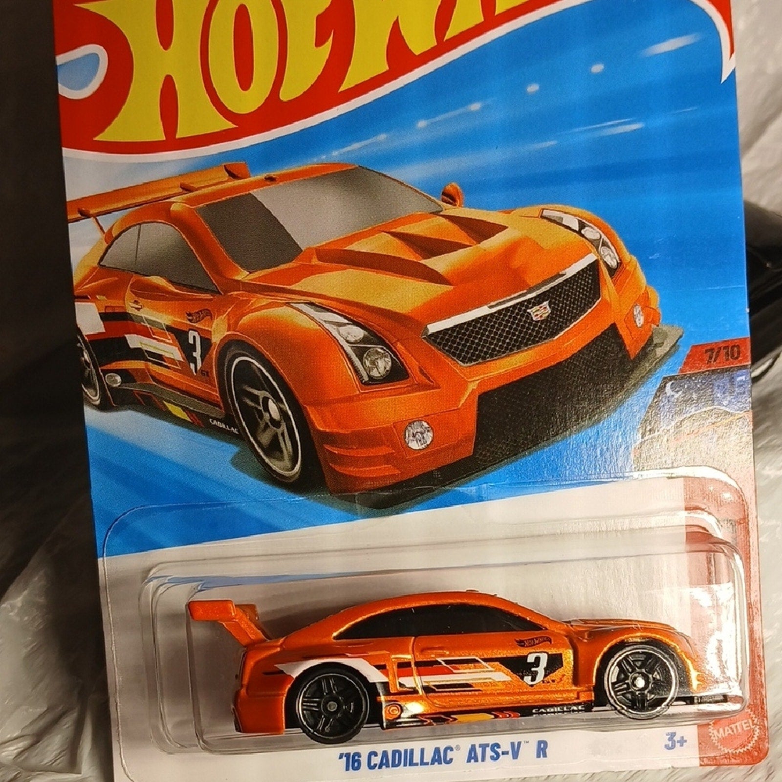 Hot Wheels '16 Cadillac ATS-V R Orange Toy Car