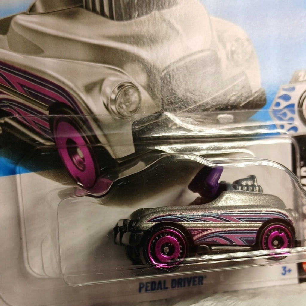 Hot Wheels Silver and Purple Pedal Driver Toy Car