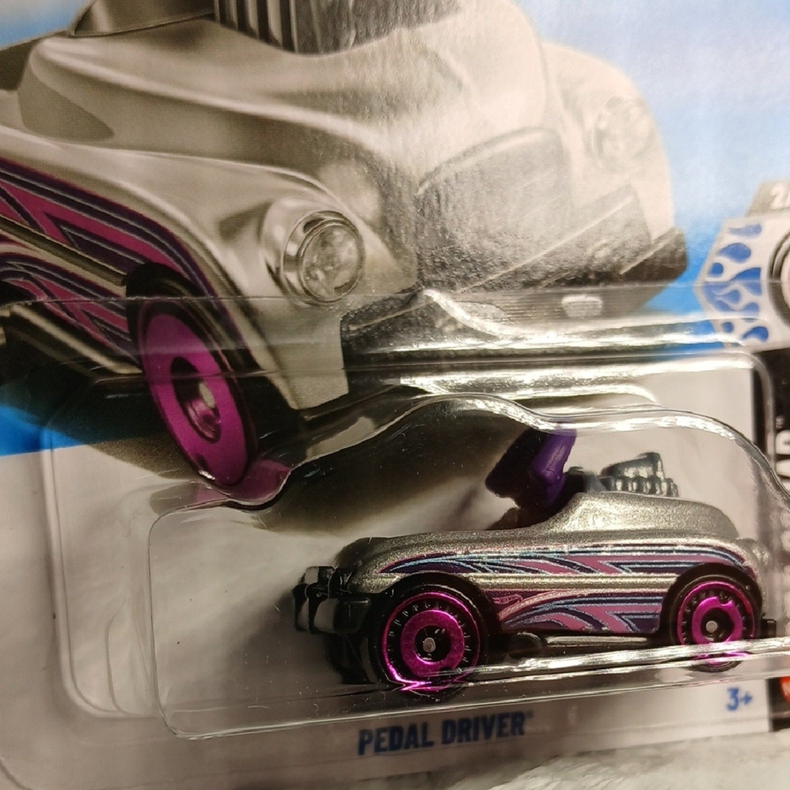 Hot Wheels Silver and Purple Pedal Driver Toy Car