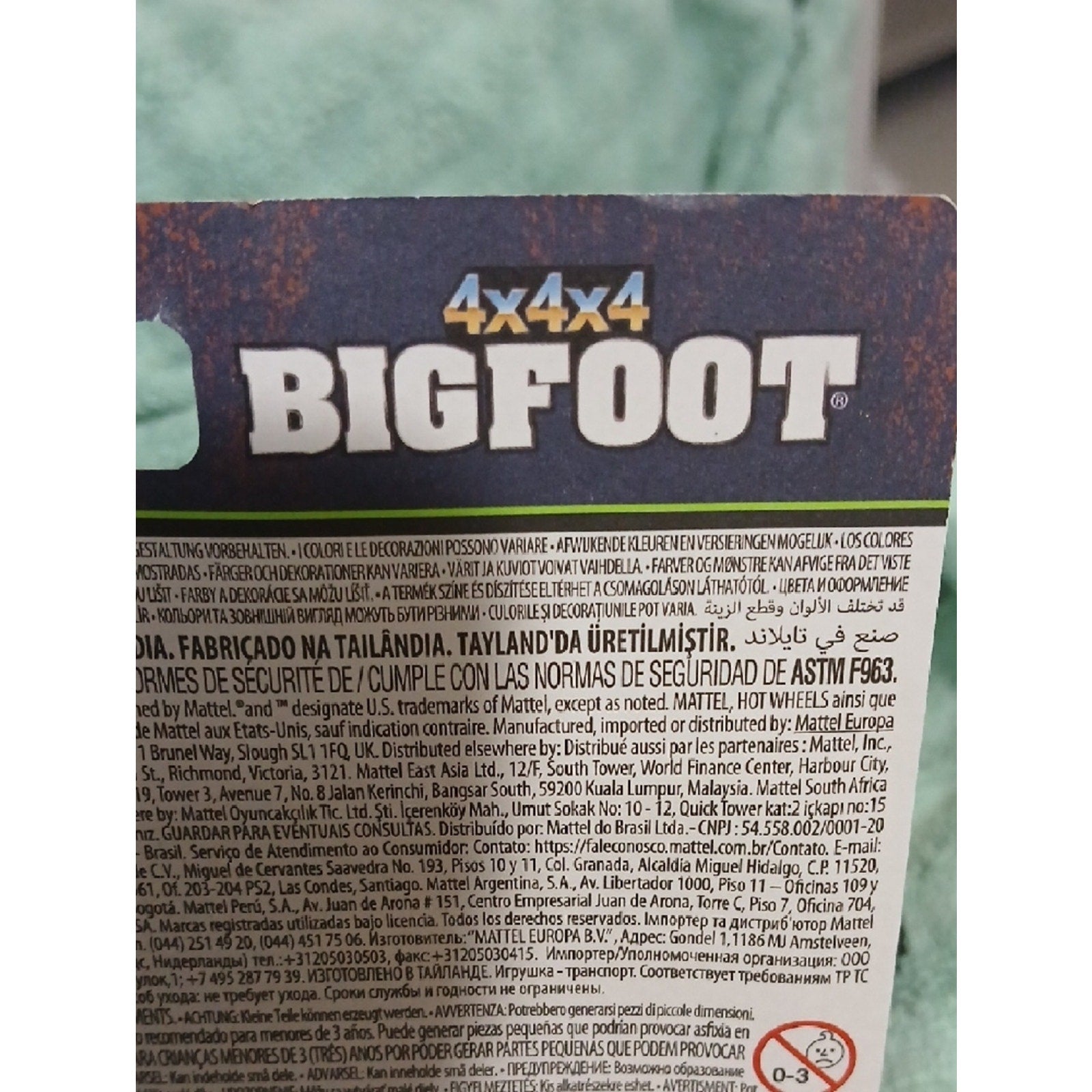 Bigfoot Monster Truck -  HOT Wheels Glow In The Dark .Orange/Blue