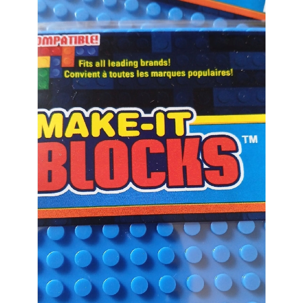 (2) Make-It Blocks Blue Base Plate. 10 Inch Square..10x10