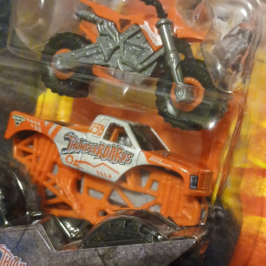 Thunderroarus Monster Truck And Motorcycle  Toy - Orange 1/64 Monster JAM