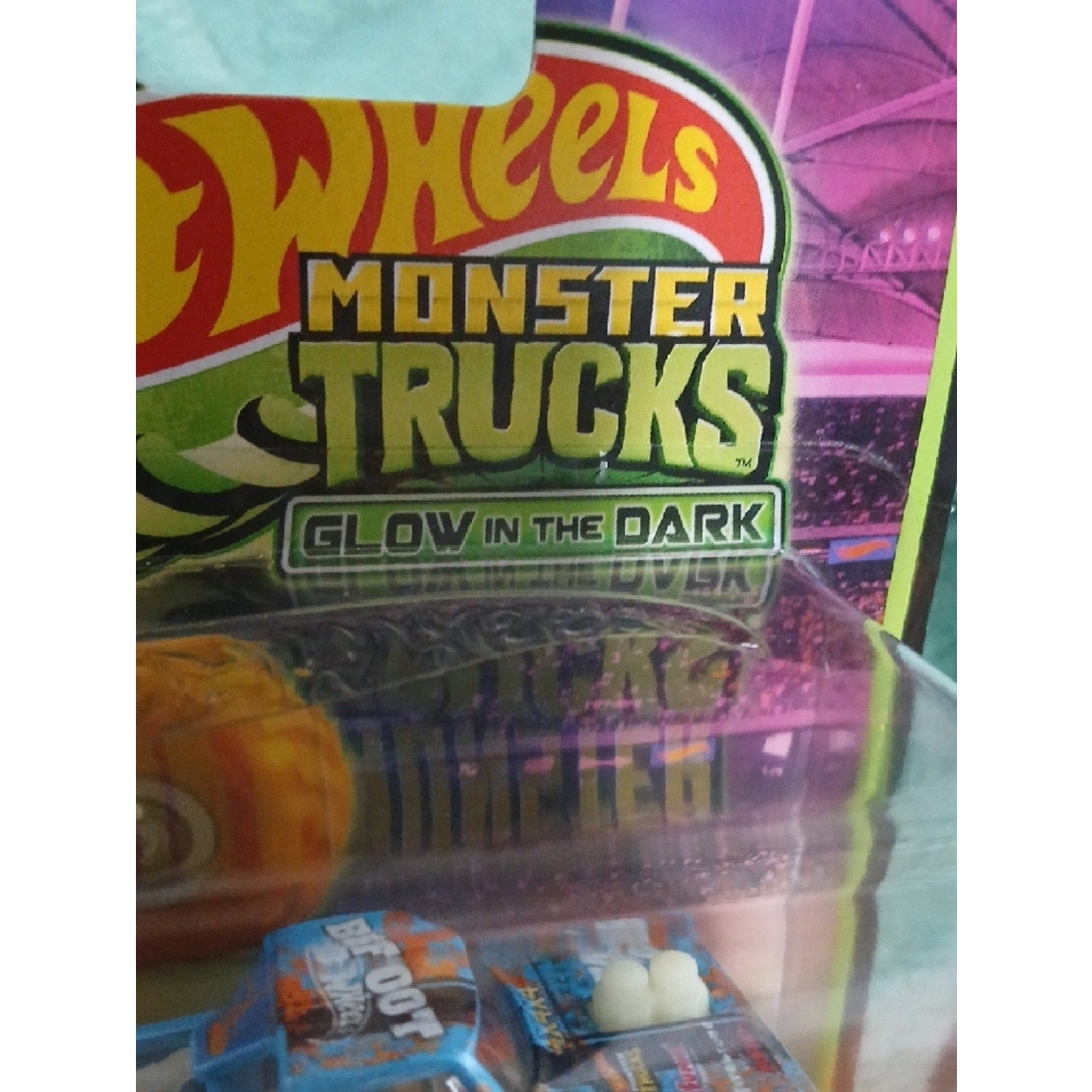 Bigfoot Monster Truck -  HOT Wheels Glow In The Dark .Orange/Blue